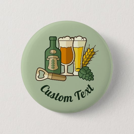 Bier-pictogrammen Button (Voorkant)