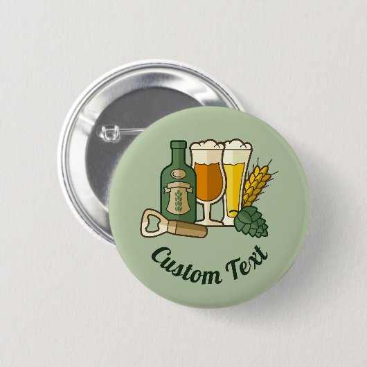 Bier-pictogrammen Button (Voorkant /achterkant)