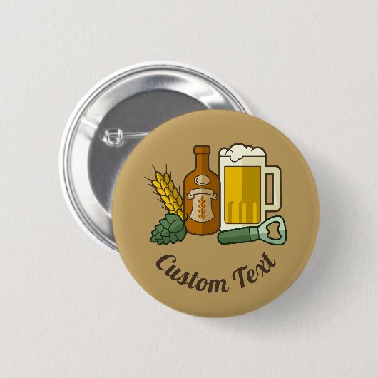 Bier-pictogrammen Button (Voorkant /achterkant)