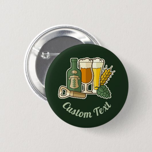 Bier-pictogrammen Button (Voorkant /achterkant)