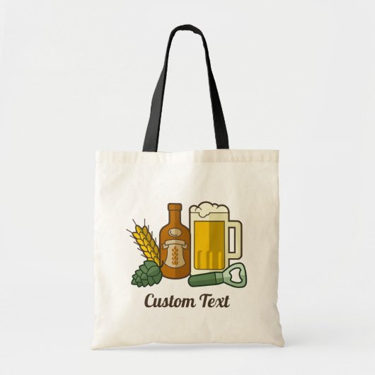 Bier-pictogrammen Canvas tas (Voorkant)