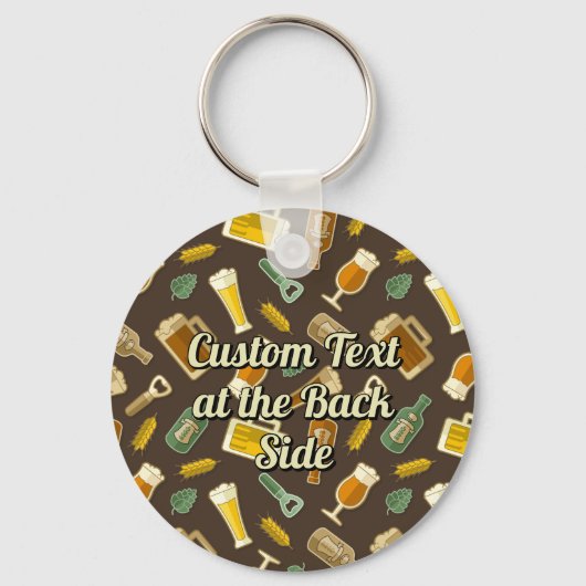 Bier-pictogrammen Sleutelhanger (Achterkant)
