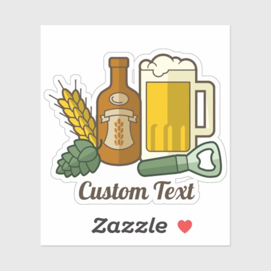 Bier-pictogrammen Sticker (Vel)