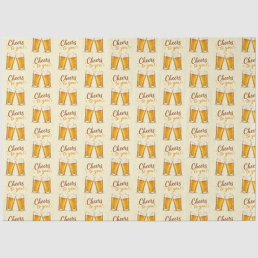 Bier Pint Verjaardag Tissue Papier (Voorkant)