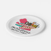 Bier Pizza PICKLEBALL Kijkfeest Papieren Bordje (Gekanteld)