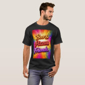 Bier Pizza Vrienden T-shirt (Voorkant volledig)