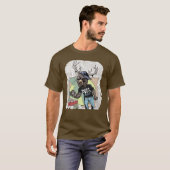 Bier? Pong Funny Beer Deer Hybrid T-shirt (Voorkant volledig)