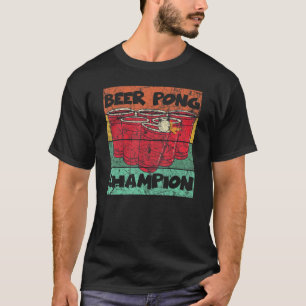 Bier Pong Kampioen Drink Uitdaging T-shirt