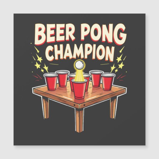 Bier Pong Kampioen Ping Pong Drinken (Voorkant)