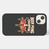 Bier Pong Kampioen Ping Pong Drinken iPhone Hoesje (Achterkant horizontaal)