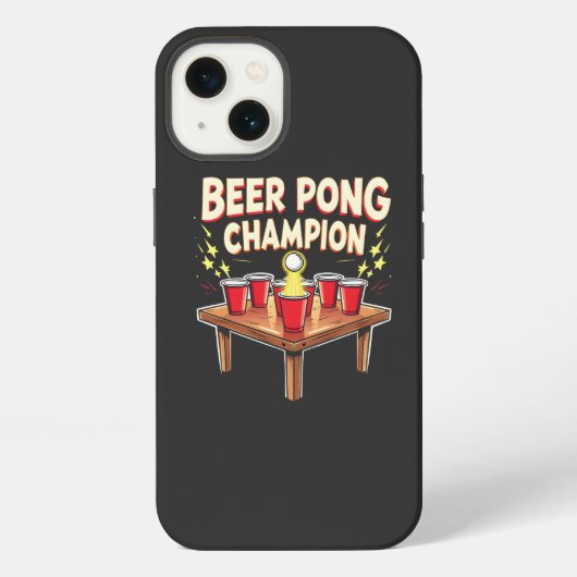 Bier Pong Kampioen Ping Pong Drinken iPhone Hoesje (Achterkant)