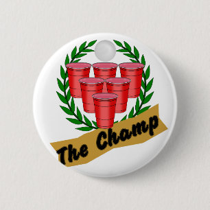 Bier Pong Kampioen Ronde Button 5,7 Cm