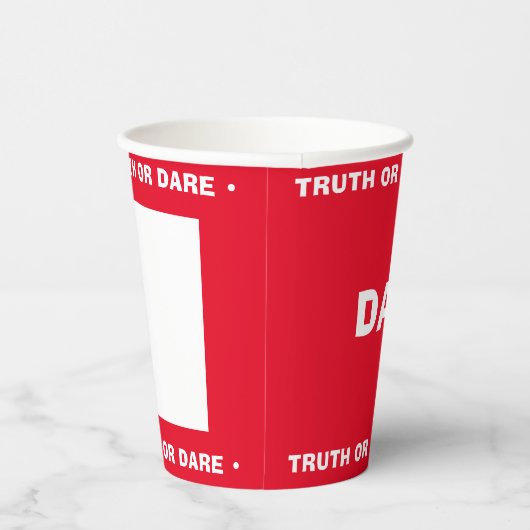 Bier Pong Truth of Dare Party Game DARE Papieren Bekers (Rechts)
