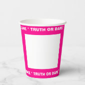 Bier Pong Waarheid of Dare Party Game Roze Papieren Bekers (Achterkant)