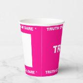 Bier Pong Waarheid of Dare Party Game Roze Papieren Bekers (Rechts)