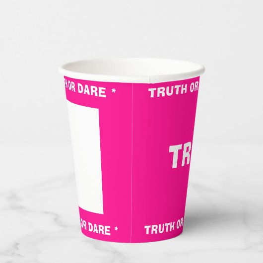 Bier Pong Waarheid of Dare Party Game Roze Papieren Bekers (Rechts)