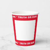 Bier Pong Waarheid of Dare Party Game WAARHEID Papieren Bekers (Achterkant)