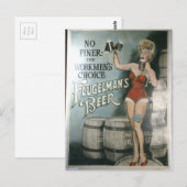 bier poster, geen fijnere keuze voor de werknemer briefkaart (Voorkant / Achterkant)