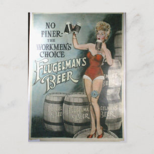  bier poster, geen fijnere keuze voor de werknemer briefkaart