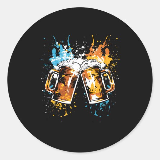 Bier Proost Alcohol Drink Drink Py Graffiti Ronde Sticker (Voorkant)