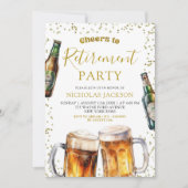 Bier Proost op Uitnodiging voor Pensioenfeest (Voorkant)