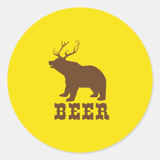 Bier Ronde Sticker (Voorkant)