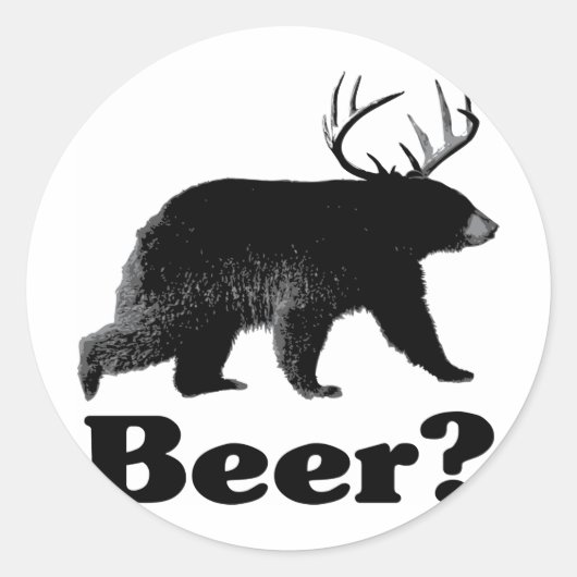 Bier? Ronde Sticker (Voorkant)