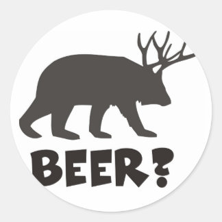 Bier? Ronde Sticker