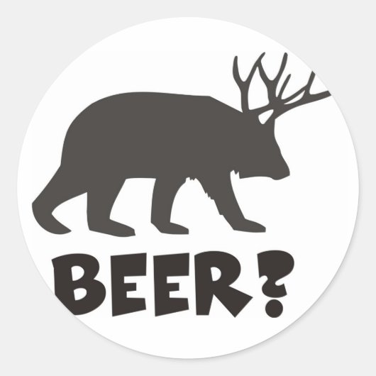 Bier? Ronde Sticker (Voorkant)