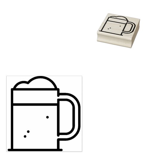 bier rubberstempel (Gestempeld)