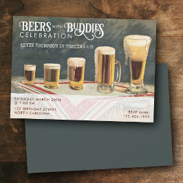 Bier Rustieke Aquarel Biermaatjes Verjaardag Kaart
