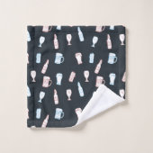 Bier Rustieke Handgetekende Whimsical Bier Man Cav Bad Handdoek (Wasdoekje)