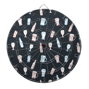 Bier Rustieke Handgetekende Whimsical Bier Man Cav Dartbord