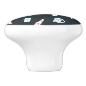 Bier Rustieke Handgetekende Whimsical Bier Man Cav Keramische Knop (Zijkant)