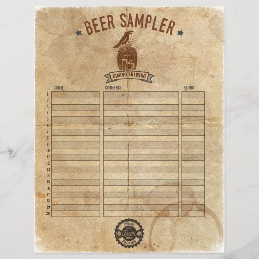 Bier sampler flyer (Voorkant)