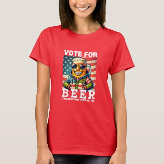 Bier Shirt | Stem op het cadeau van Trump | verkie (Voorkant)