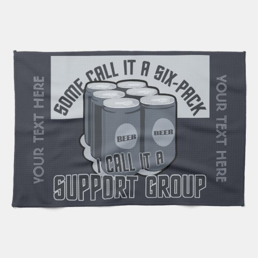 Bier Six Pack aangepaste handdoek (Horizontaal)