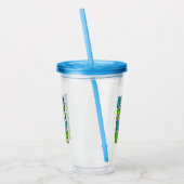 Bier - Slaap - Beach aangepaste naam tumbler Acryl Drinkbeker (Links)