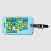 Bier - Slaapstand - Aangepaste naam en kleur voor  Bagagelabel (Voorkant (horizontaal))