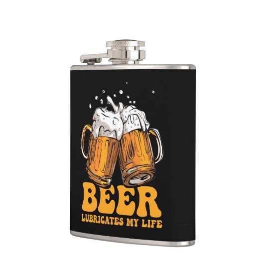 "Bier smeert mijn leven" Heupfles (Links)