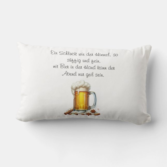 Bier so suffig  kussen (Achterkant)