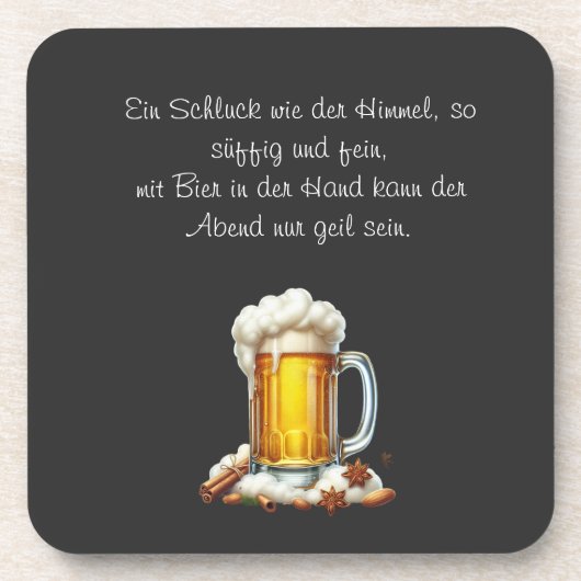 Bier so suffig  onderzetter (Voorkant)