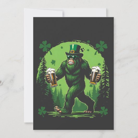 Bier St. Patrick's Day Groot Eten Sasquashe Grappi Save The Date (Voorkant)