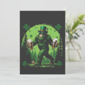 Bier St. Patrick's Day Groot Eten Sasquashe Grappi Save The Date (Staand voorkant)
