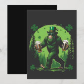 Bier St. Patrick's Day Groot Eten Sasquashe Grappi Save The Date (Voorkant / Achterkant)