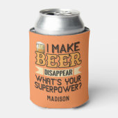 Bier Superpower aangepaste naam Blikjeskoeler (Blikje Voorkant)
