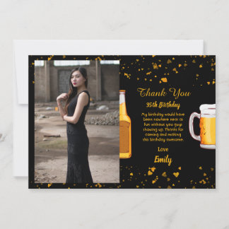 Bier surprise verjaardag bedankkaart kaart