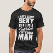 Bier T Shirt Ik ben een gekaard en getatoeëerd Man (Voorkant)