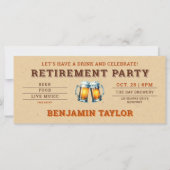 Bier Thema Brouwerij Ticket Kraft Pensioen Partij (Voorkant)