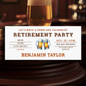 Bier thema brouwerij wit ticket pensioenfeest